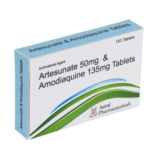 Amodiaquine + Artesunate Tablet, 135 mg + 50 mg (3's)