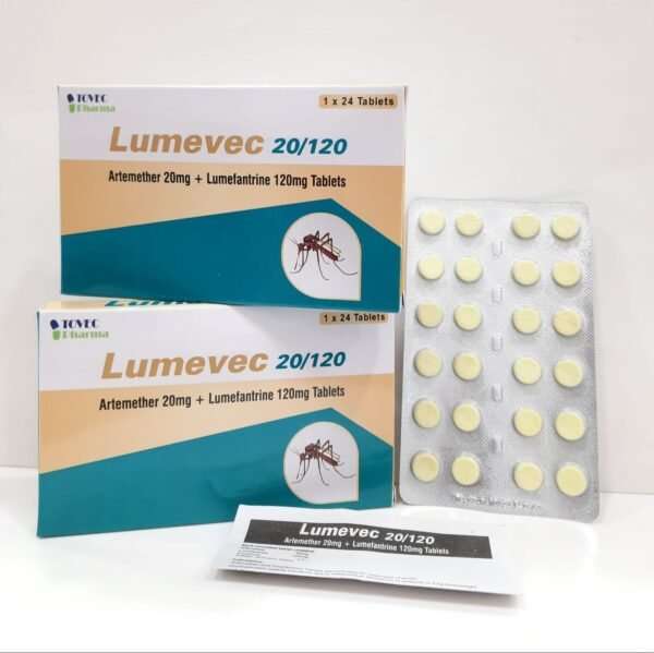 Artemether + Lumefantrine Tablet, 20 mg + 120 mg (24’s)